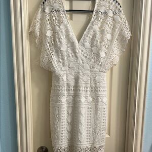 Lulu's White Lace Mini Dress